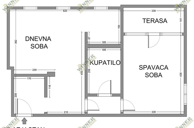 Prodaja stana Voždovac Dušanovac – 58m², jednoiposoban, terasa, pogled na Beograd, odmah useljiv, uknjizen, centralno grejanj