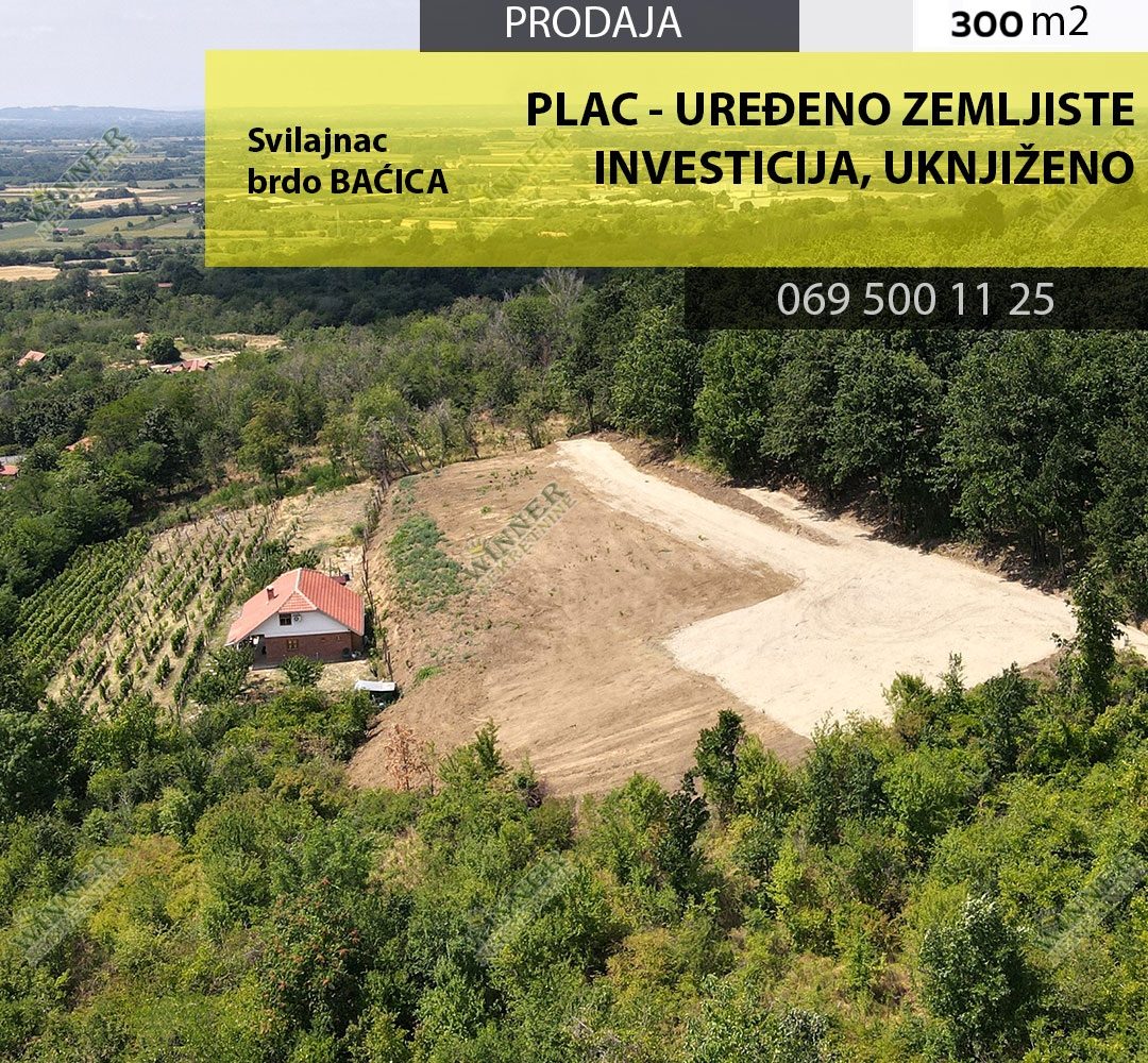 Prodaja Plac Svilajnac Bacica, 30ari, na brdu sa fatasticnim pogledom, ruza vetrova, ociscen plac, put do placa, agencija winner nekretnine, uknjizeno,