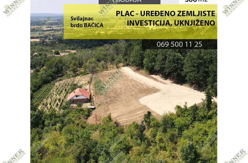 Prodaja Plac Svilajnac Bacica, 30ari, na brdu sa fatasticnim pogledom, ruza vetrova, ociscen plac, put do placa, agencija winner nekretnine, uknjizeno,